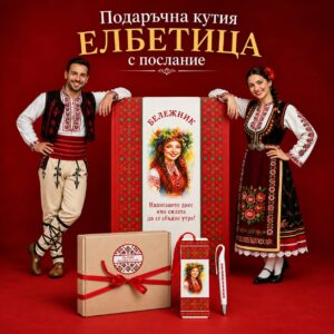 Подаръчна кутия ЕЛБЕТИЦА С ПОСЛАНИЕ